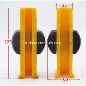 Insert de chaussure de guide de voiture pour thyssenkrupp soulève l = 125 mm